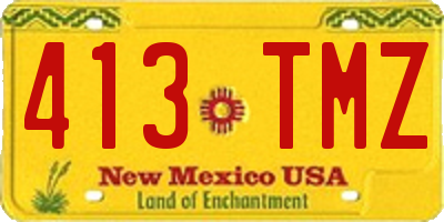 NM license plate 413TMZ