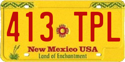 NM license plate 413TPL
