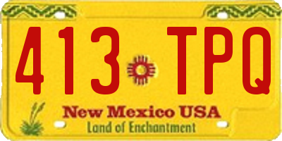 NM license plate 413TPQ