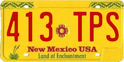 NM license plate 413TPS