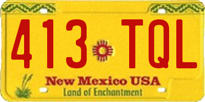 NM license plate 413TQL