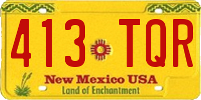 NM license plate 413TQR