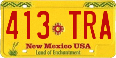 NM license plate 413TRA