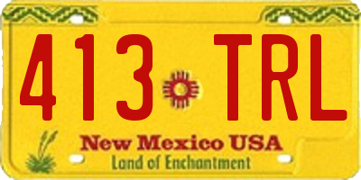 NM license plate 413TRL