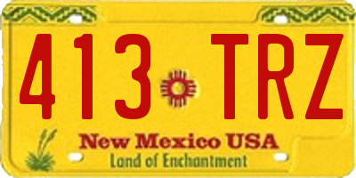 NM license plate 413TRZ