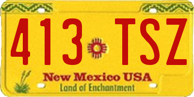 NM license plate 413TSZ