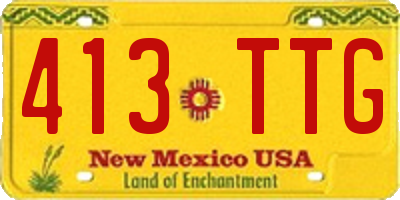 NM license plate 413TTG