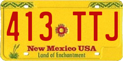 NM license plate 413TTJ
