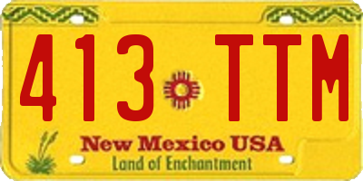 NM license plate 413TTM