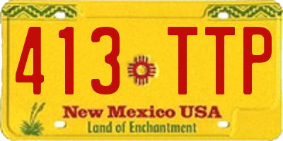 NM license plate 413TTP