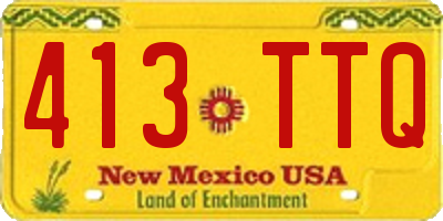 NM license plate 413TTQ