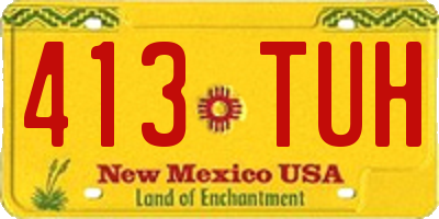 NM license plate 413TUH