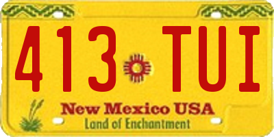 NM license plate 413TUI