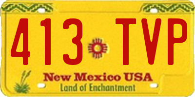 NM license plate 413TVP