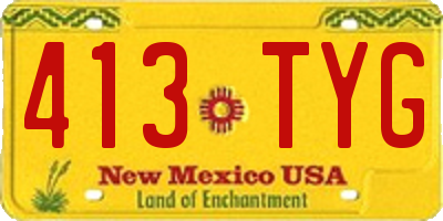 NM license plate 413TYG