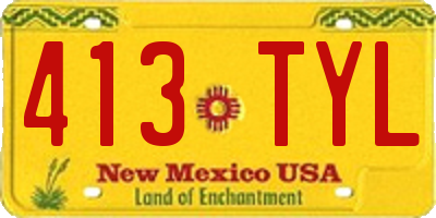 NM license plate 413TYL