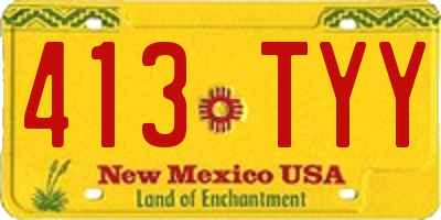 NM license plate 413TYY