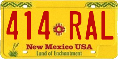 NM license plate 414RAL