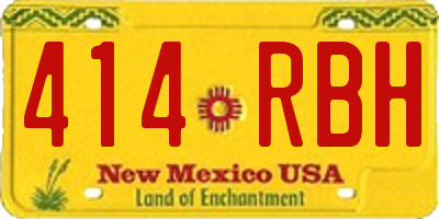 NM license plate 414RBH