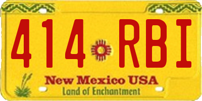 NM license plate 414RBI