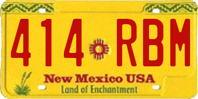 NM license plate 414RBM