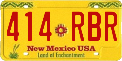 NM license plate 414RBR