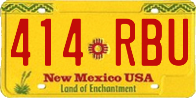 NM license plate 414RBU