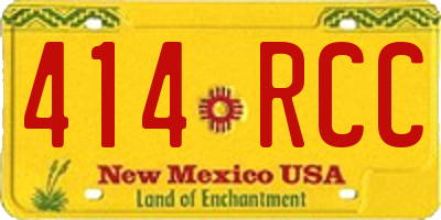 NM license plate 414RCC