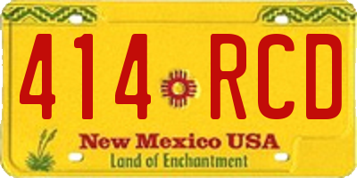 NM license plate 414RCD