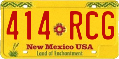 NM license plate 414RCG