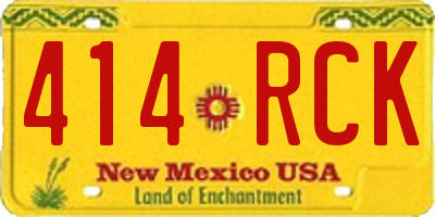 NM license plate 414RCK