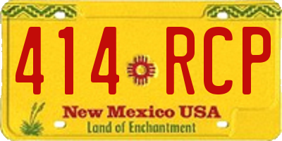 NM license plate 414RCP