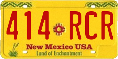 NM license plate 414RCR