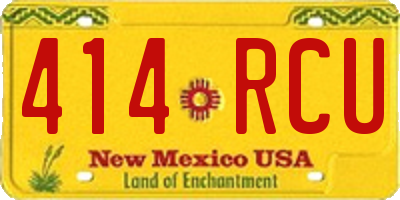NM license plate 414RCU