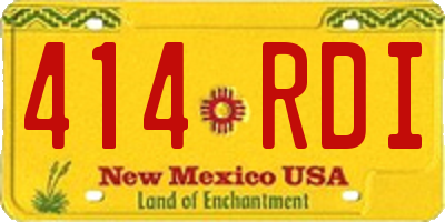 NM license plate 414RDI