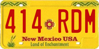 NM license plate 414RDM
