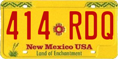 NM license plate 414RDQ