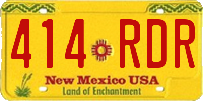 NM license plate 414RDR