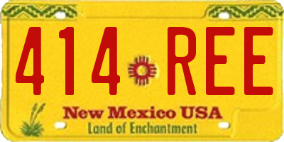 NM license plate 414REE