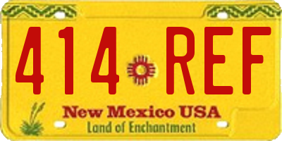 NM license plate 414REF