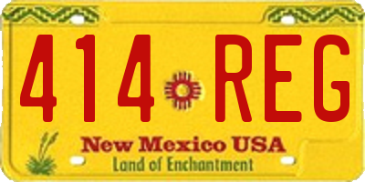 NM license plate 414REG