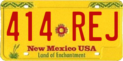 NM license plate 414REJ