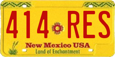 NM license plate 414RES