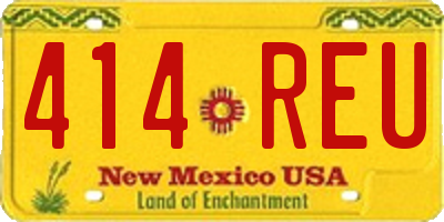 NM license plate 414REU