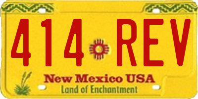 NM license plate 414REV
