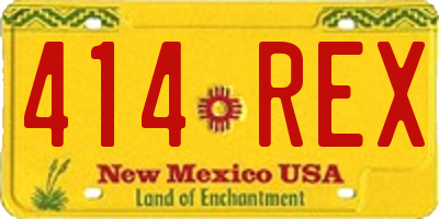 NM license plate 414REX