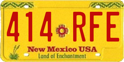 NM license plate 414RFE