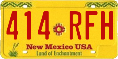 NM license plate 414RFH