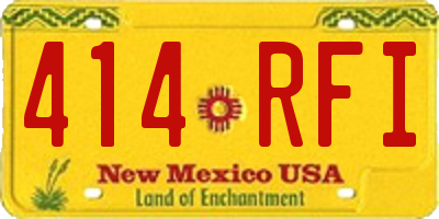 NM license plate 414RFI