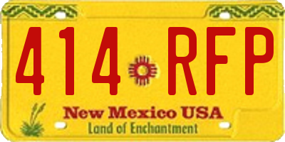 NM license plate 414RFP